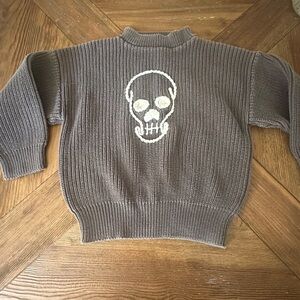 Gray Skull Sweater